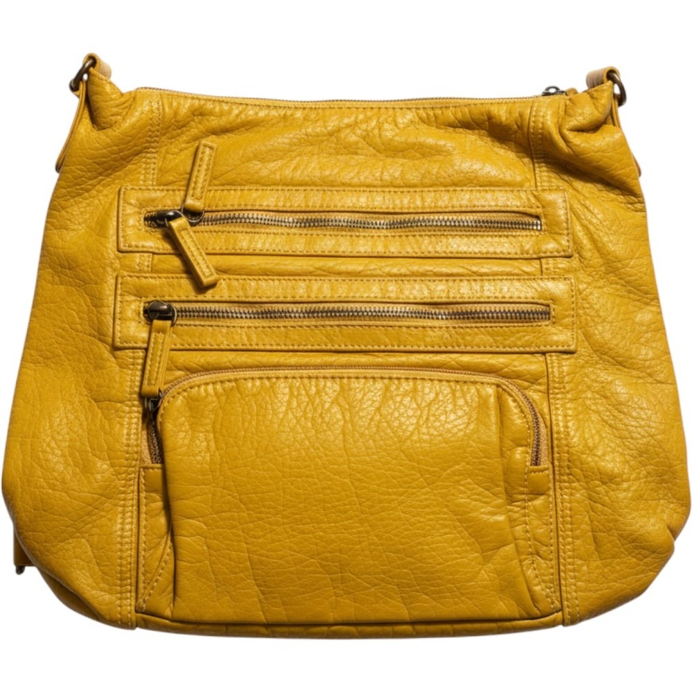 NEW Ampere Creations Vegan Leather Convertible Backpack Purse Mustard Yellow NWT